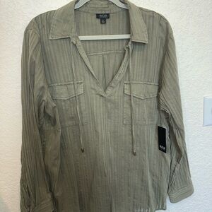 a.n.a Olive Green Women’s Blouse